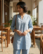 Thumbnail for Gharana India Aira Slate Blue Coord Set - Dista