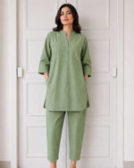 Thumbnail for Gharana India Aira Sage Green Coord Set - Dista