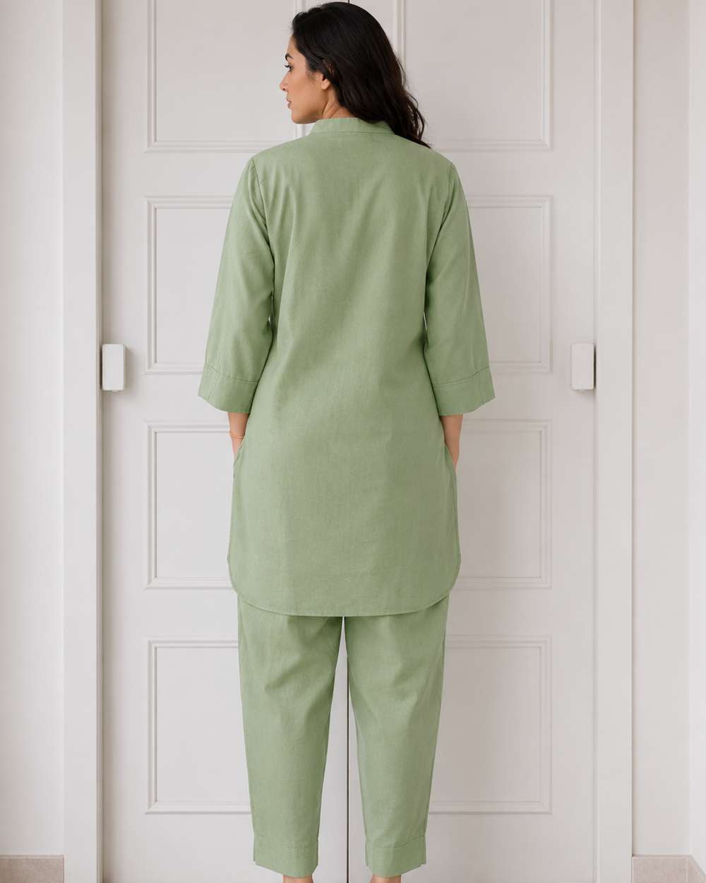 Gharana India Aira Sage Green Coord Set - Dista