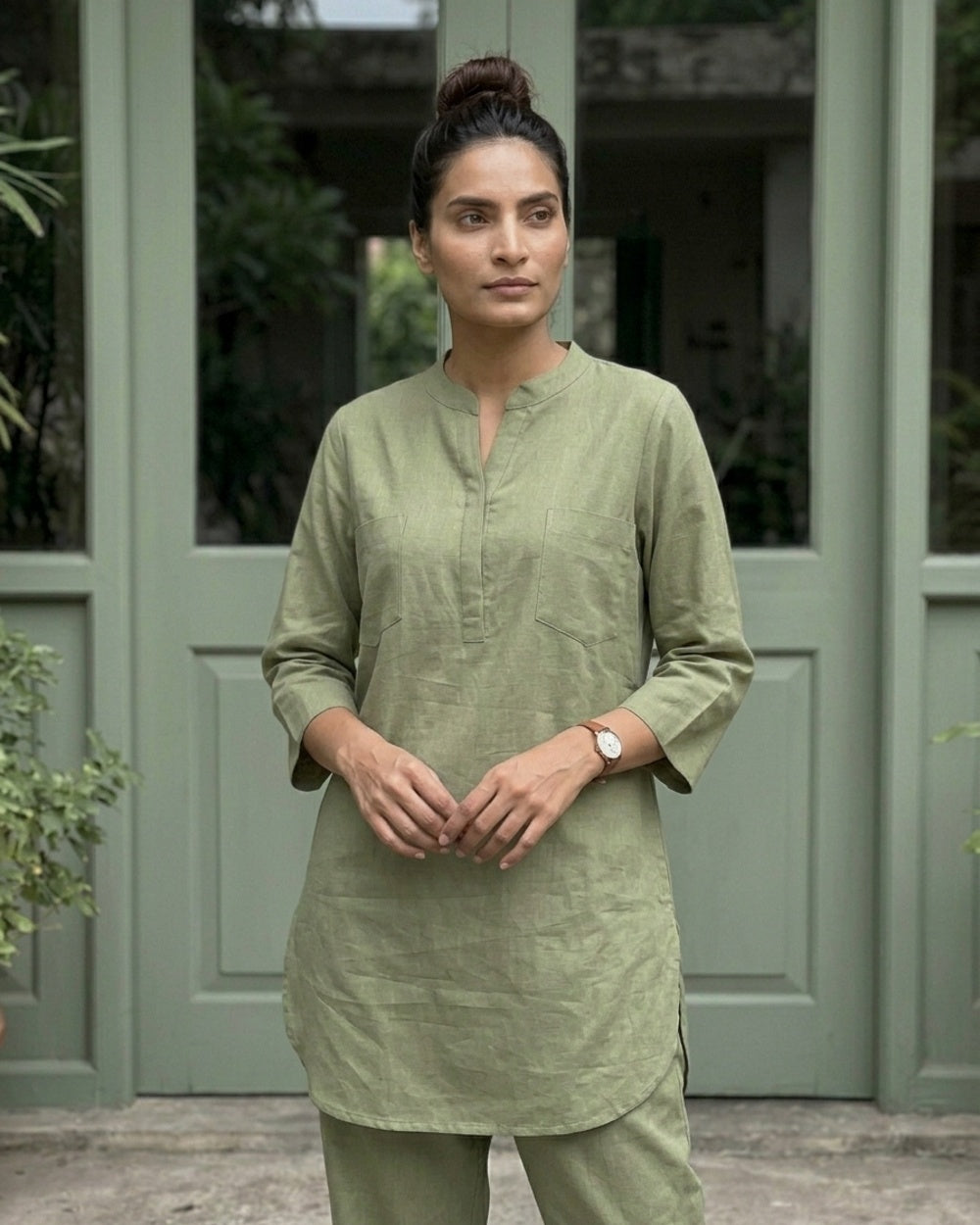 Gharana India Aira Sage Green Coord Set - Dista