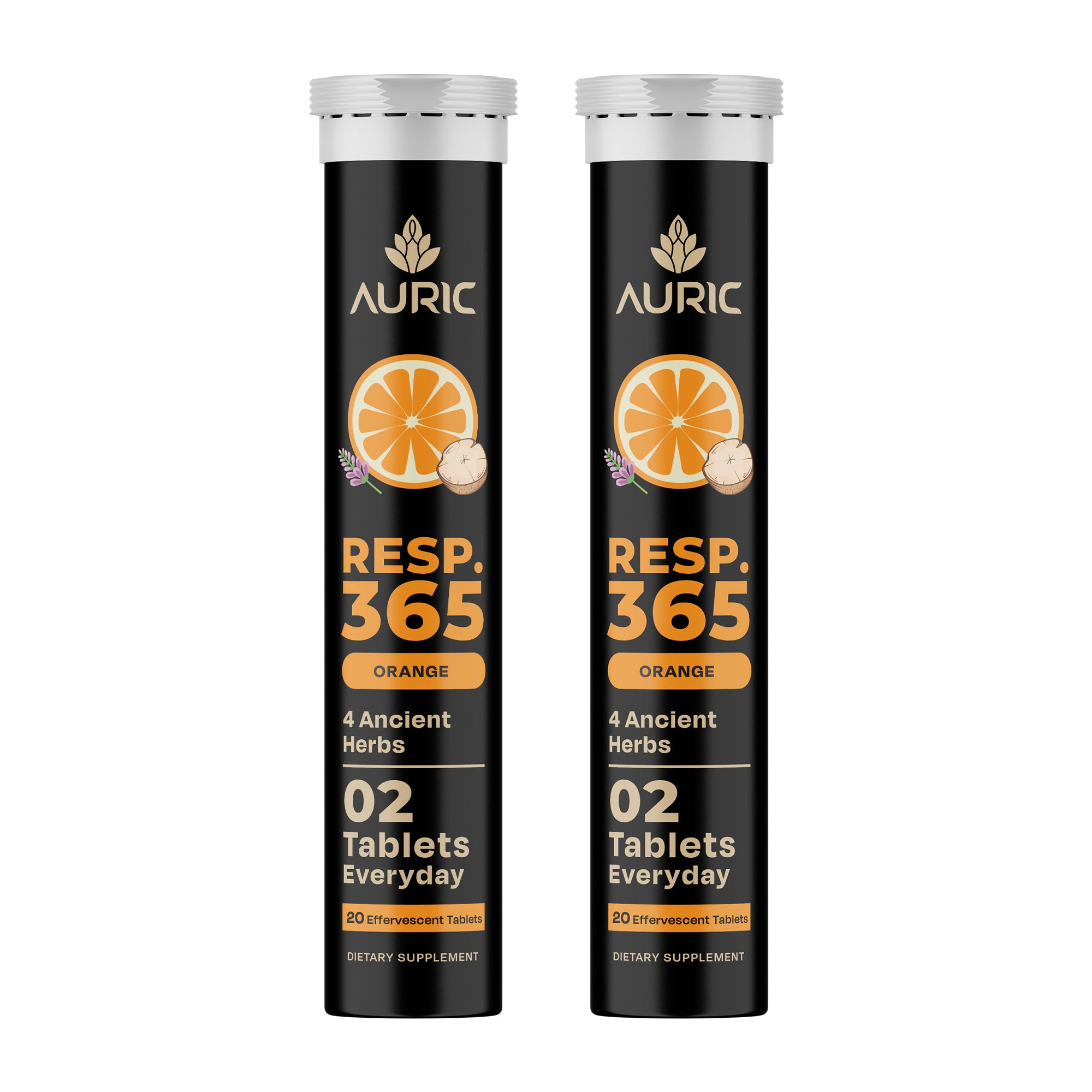 Auric Resp365 Tablets - Orange Flavour - Dista
