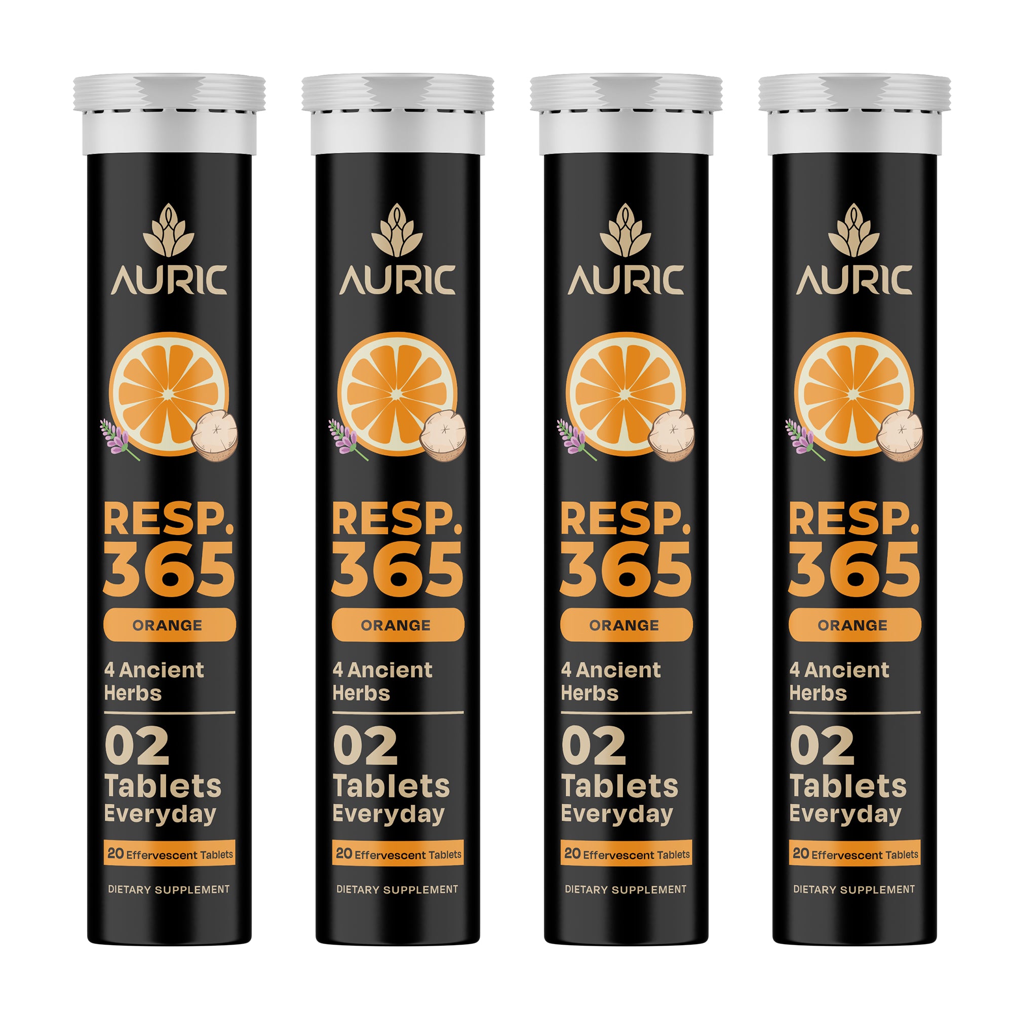 Auric Resp365 Tablets - Orange Flavour - Dista