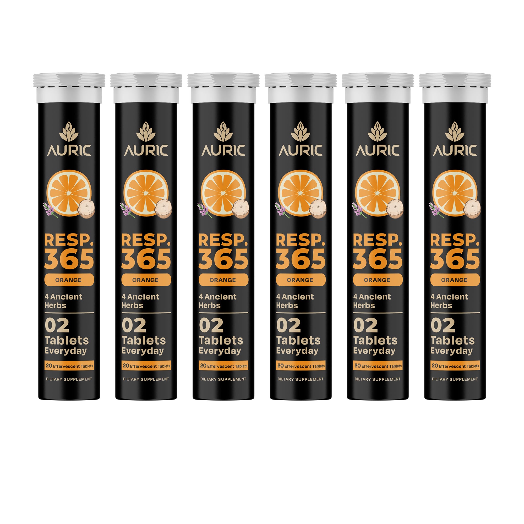 Auric Resp365 Tablets - Orange Flavour - Dista