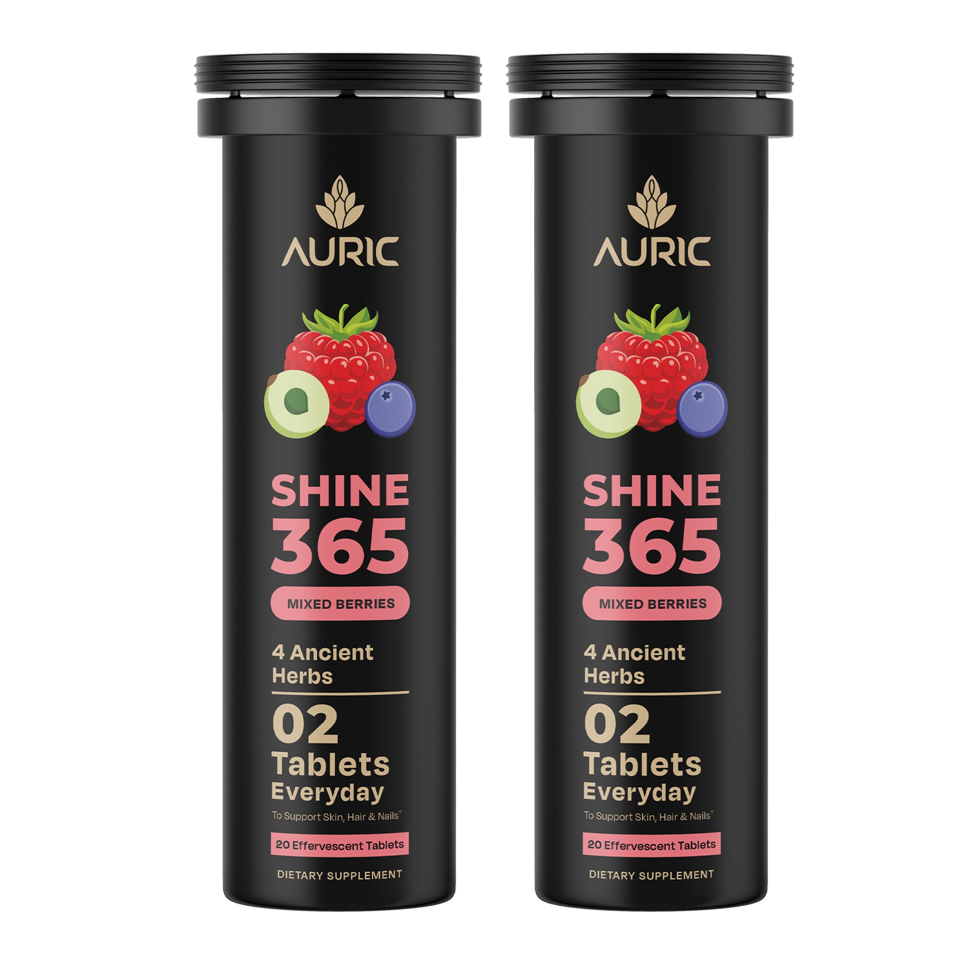 Auric Shine 365 Effervescent Tablets | Mixed Berries Flavour - Dista