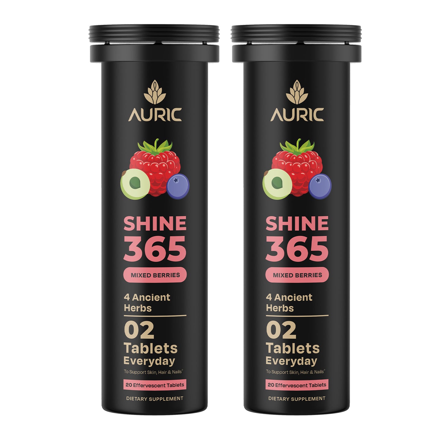 Auric Shine 365 Effervescent Tablets | Mixed Berries Flavour - Dista