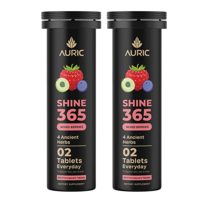 Auric Shine 365 Effervescent Tablets | Mixed Berries Flavour - Dista