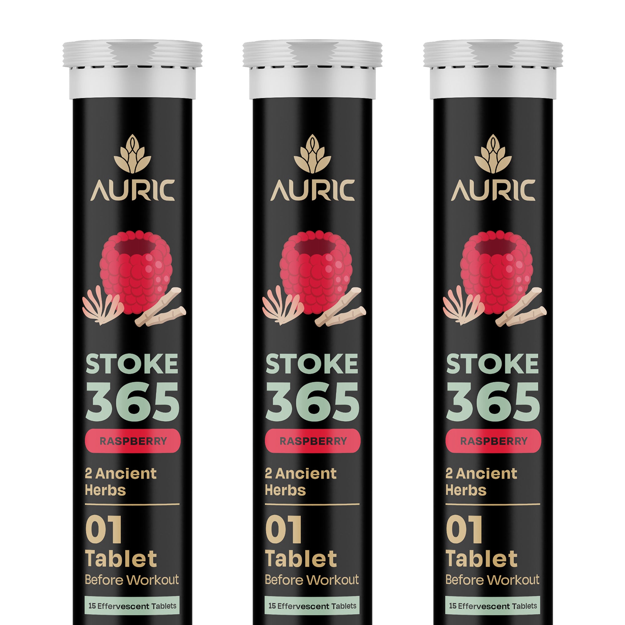 Auric STOKE365 Effervescent Tablets | Raspberry Flavour - Dista