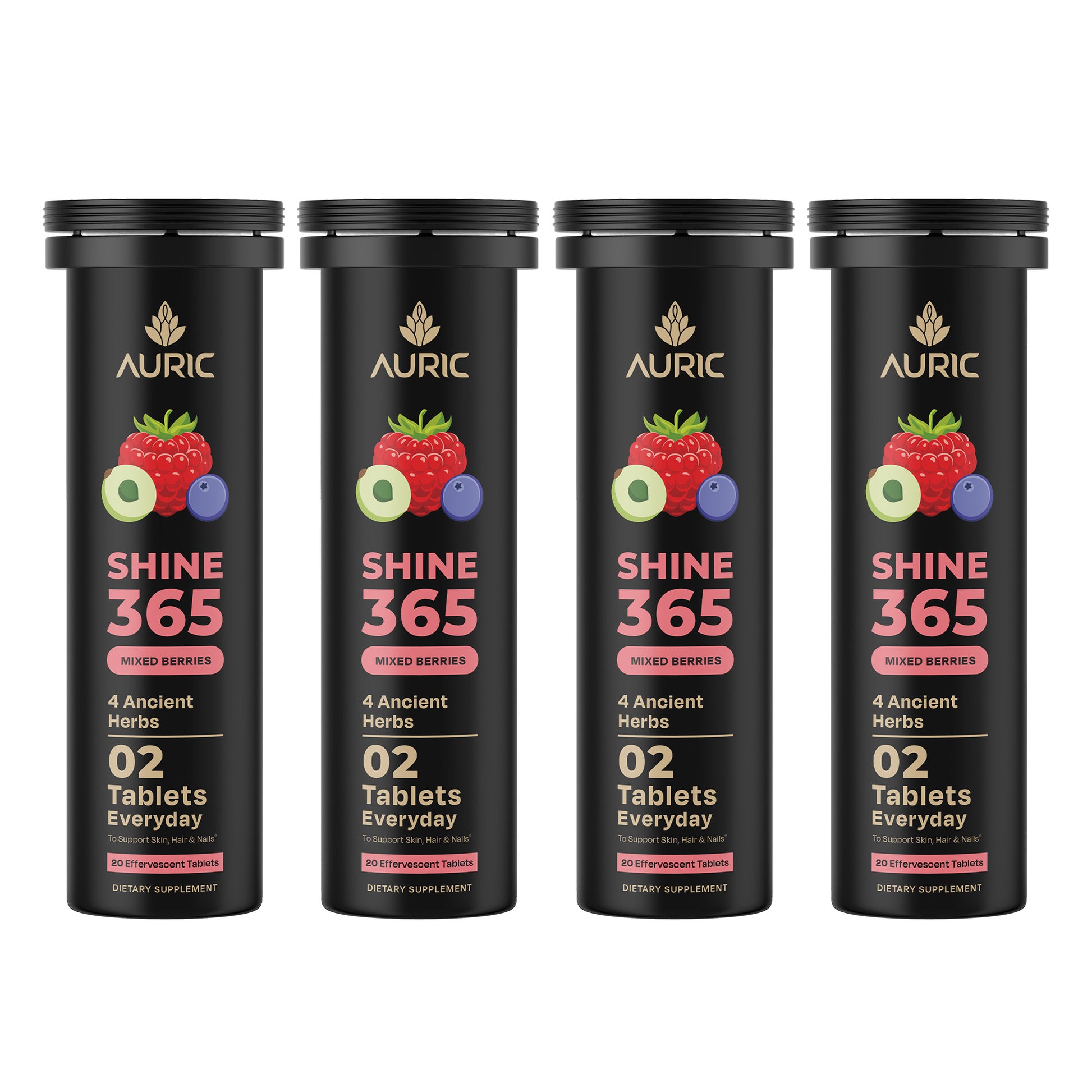 Auric Shine 365 Effervescent Tablets | Mixed Berries Flavour - Dista