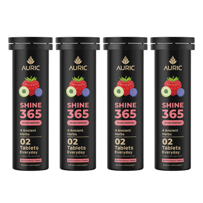 Auric Shine 365 Effervescent Tablets | Mixed Berries Flavour - Dista