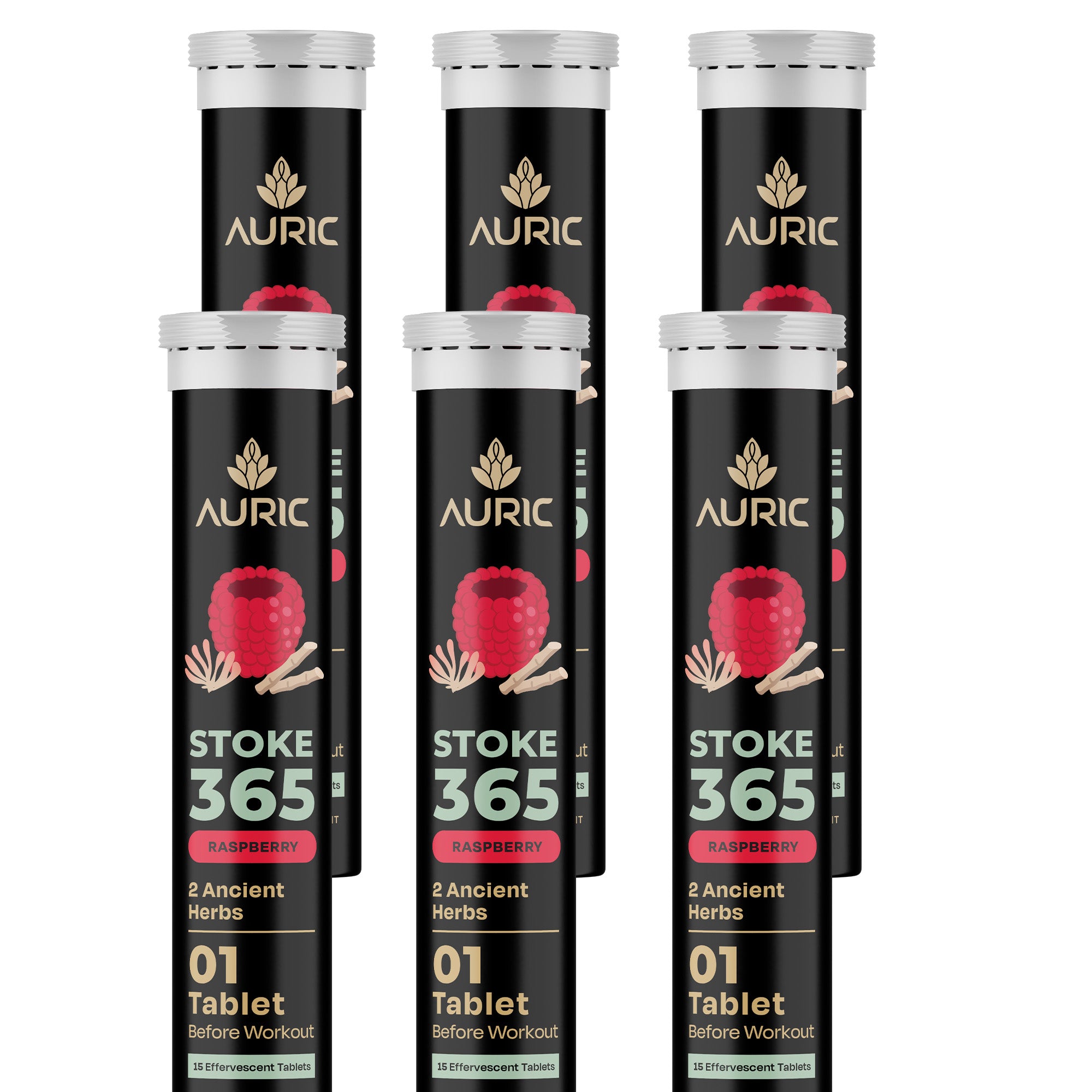 Auric STOKE365 Effervescent Tablets | Raspberry Flavour - Dista