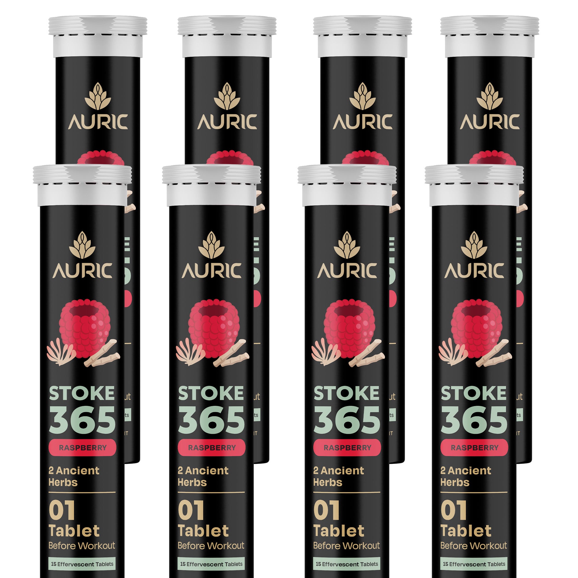 Auric STOKE365 Effervescent Tablets | Raspberry Flavour - Dista