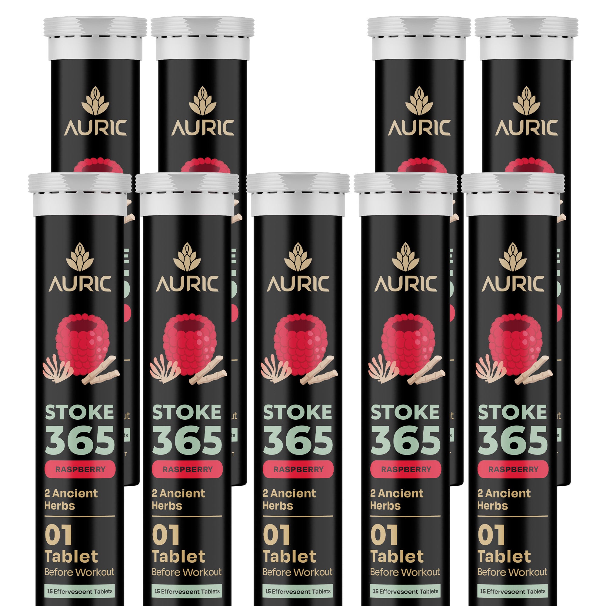 Auric STOKE365 Effervescent Tablets | Raspberry Flavour - Dista