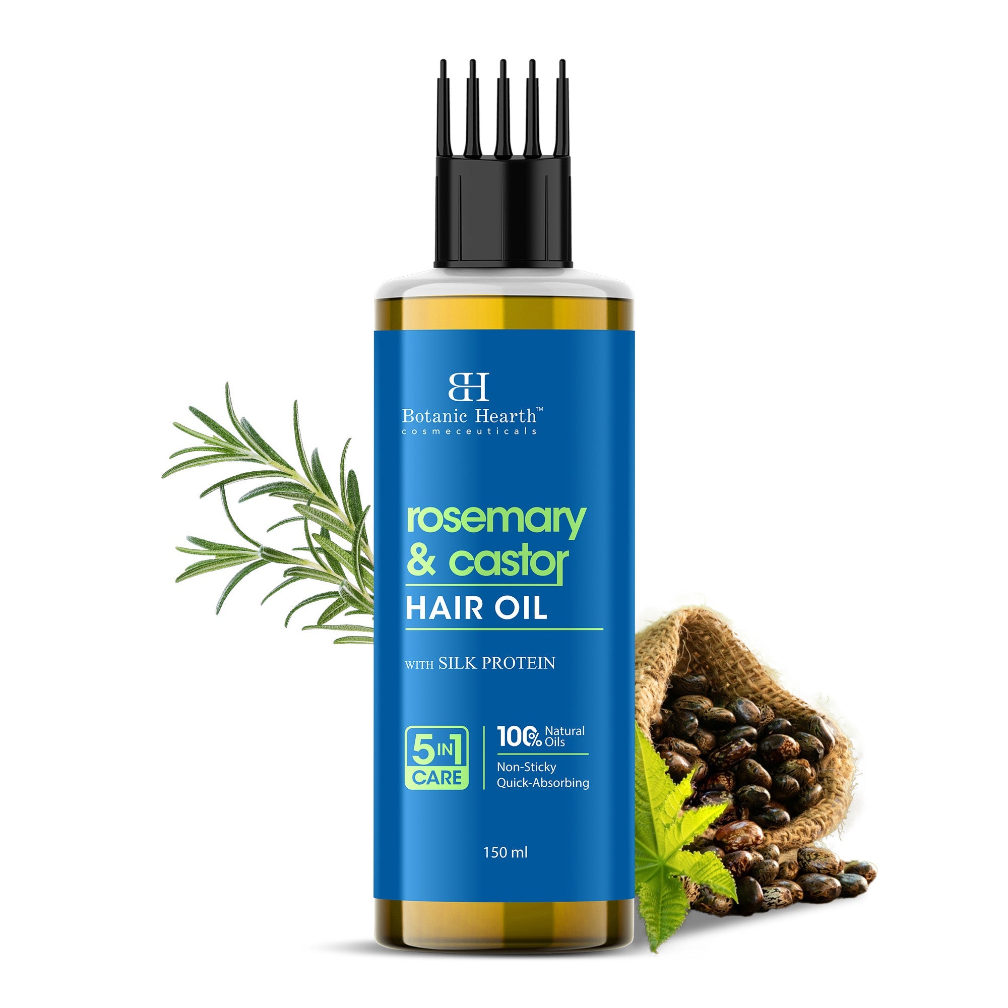 100% Pure Rosemary Castor Oil for Hair Growth - Distacart