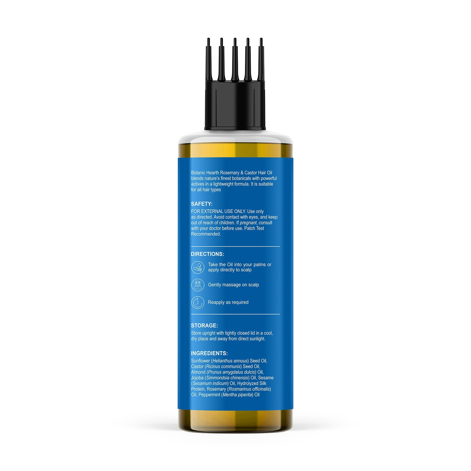100% Pure Rosemary Castor Oil for Hair Growth - Distacart