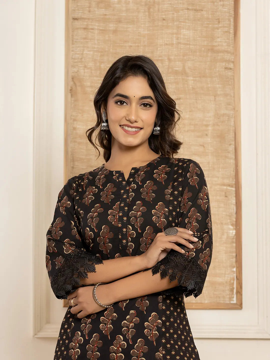 Yufta Cotton Black Co-Ord Set - Distacart