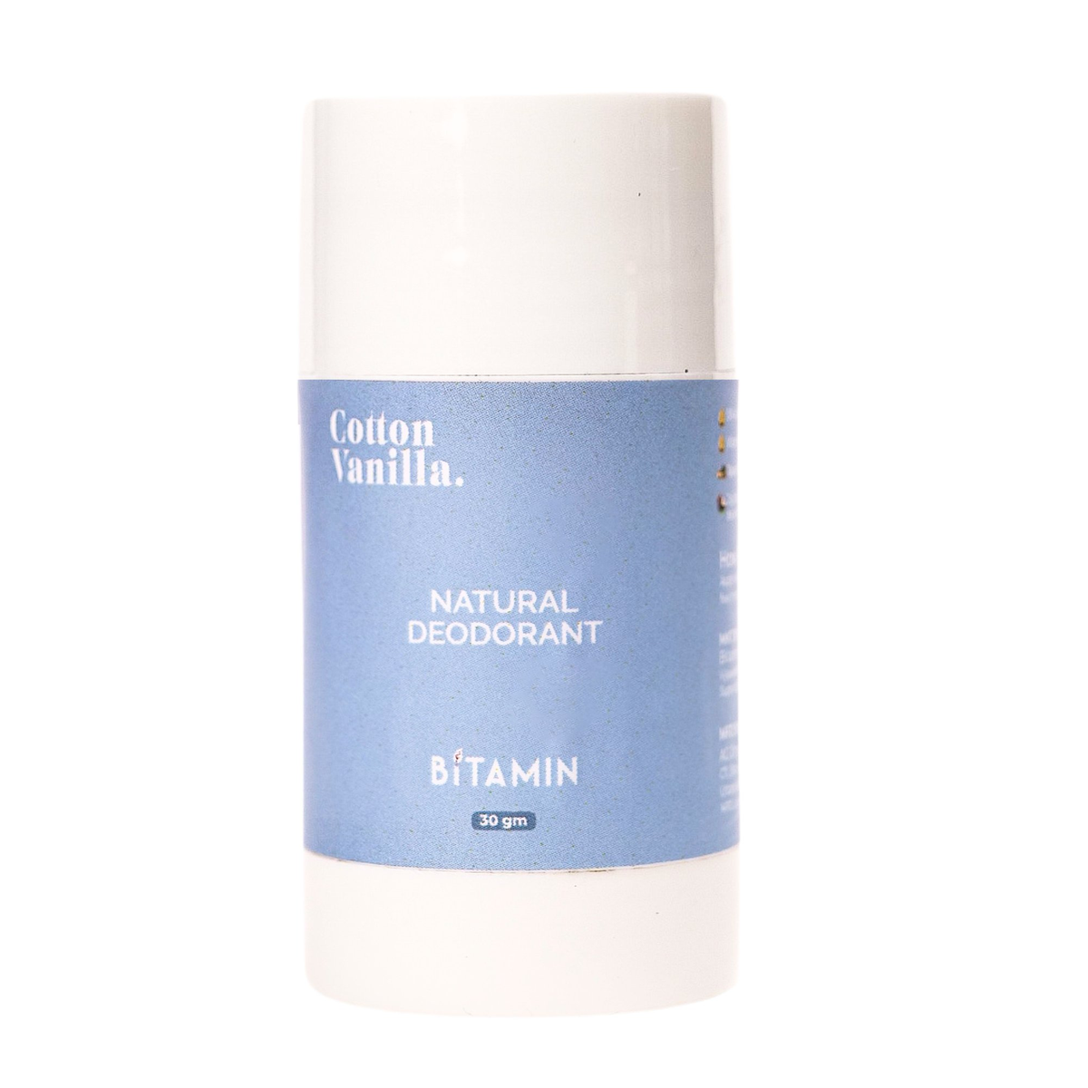 Bitamin Cotton Vanilla Natural Deodorant Roll On - Distacart
