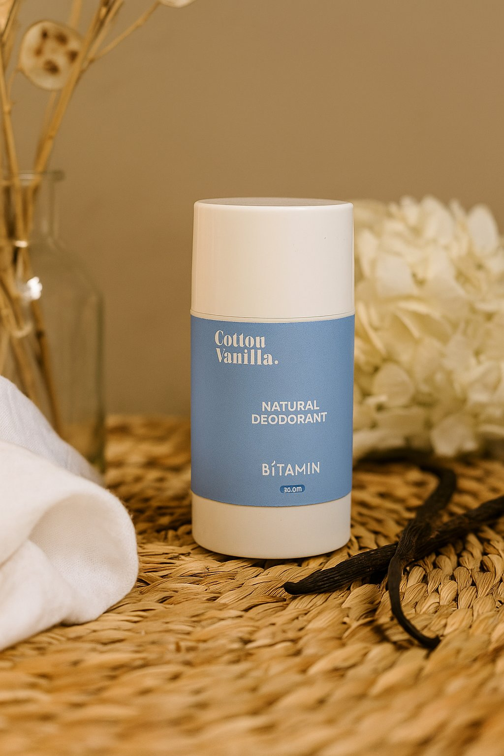 Bitamin Cotton Vanilla Natural Deodorant Roll On - Distacart