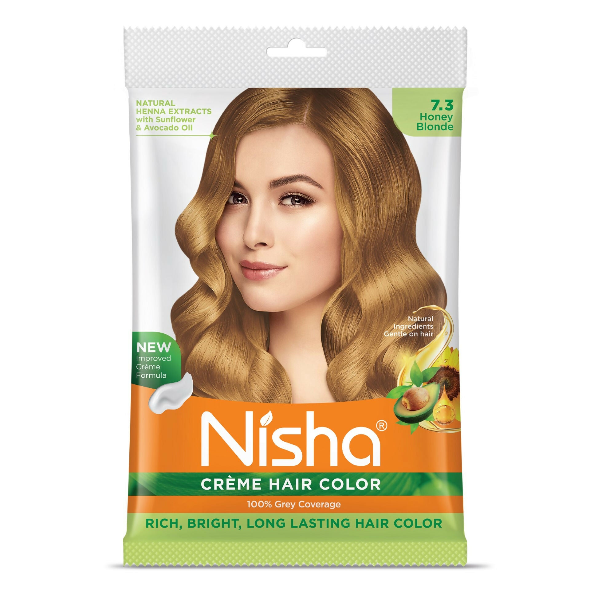 Nisha Creme Hair Color for Women - Honey Blonde - Distacart