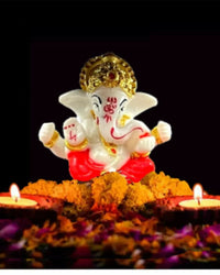 Thumbnail for Expleasia, Exuberant & Luxury Decor Ganesha Idol With Wooden Temple - Distacart