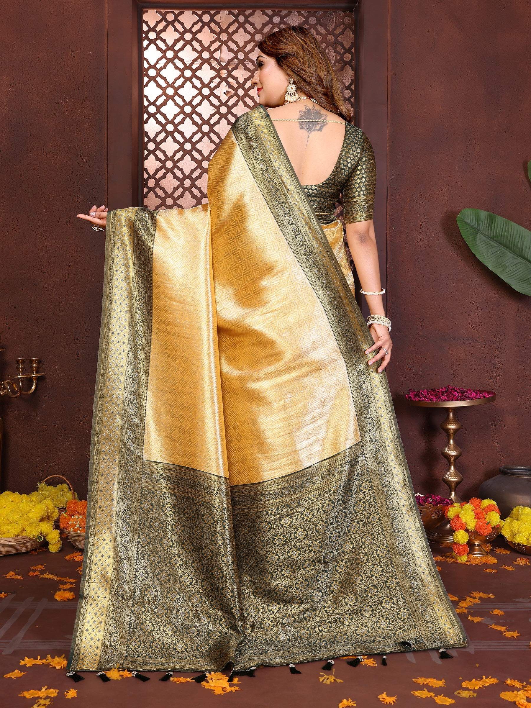 Anaita Banarasi Tissue Silk Saree - Distacart