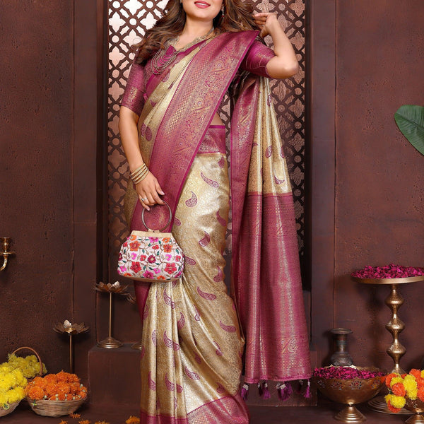 Anaita Banarasi Tissue Silk Saree - Distacart