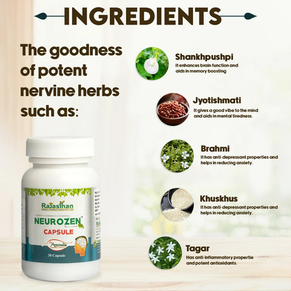 Rajasthan Herbals Neurozen Capsules - Distacart