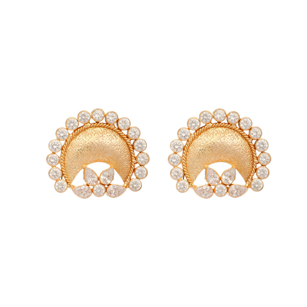 Nuyug 22K Gold Plated Crescent Glow Earrings