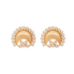 Thumbnail for Nuyug 22K Gold Plated Crescent Glow Earrings