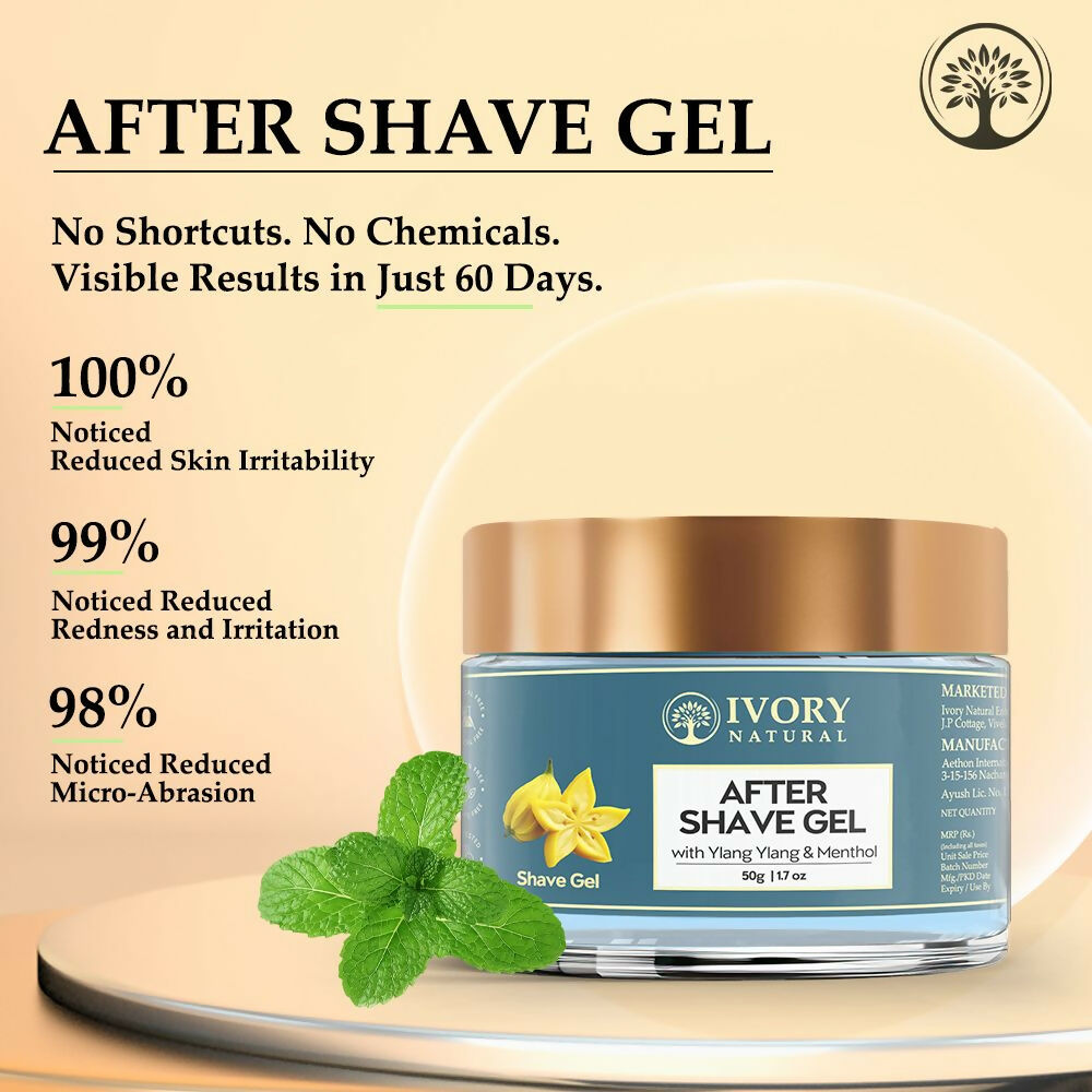 Ivory Natural After Shave Gel For Gentle Post-Shave, Reduced Facial Worries - Distacart