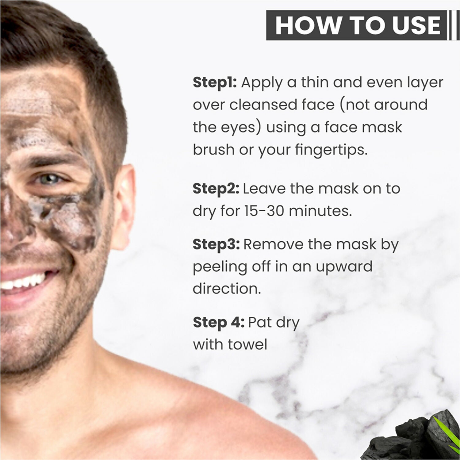 Globus Naturals Anti Pollution & Anti Acne Detox Charcoal Peel Off Mask For Men