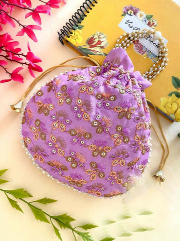 Joban Fashion Potli Bags - Purple - Dista