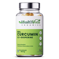 Thumbnail for Health Veda Organics Curcumin C3 + Bioperine Capsules - Distacart
