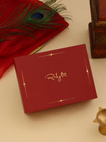 Thumbnail for Ruby Raang 22k Gold Polished Stonework Moissanite Choker With Earrings