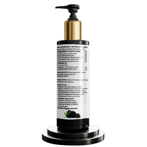 Zenius Activated Charcoal Face Wash for Cleanse Face Dirt and Improve Skin - Dista