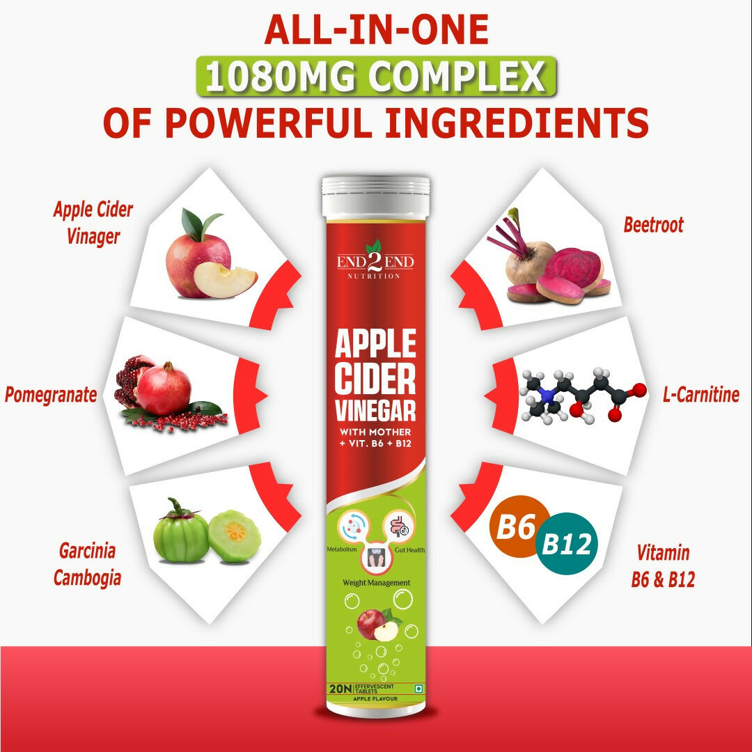 End2End Nutrition Apple Cider Vinegar Tablets - Distacart