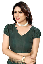 Thumbnail for Vamika Green Printed Art Silk Saree - Distacart