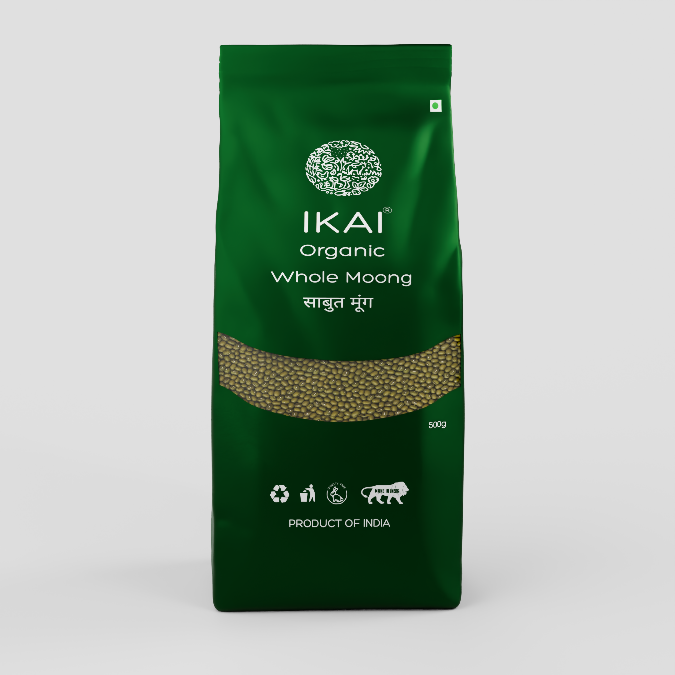 2 - Organic Whole Moong Dal - 500 gm