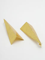 Thumbnail for NVR Women Gold-Plated Geometric Shape Drop Earrings - Distacart