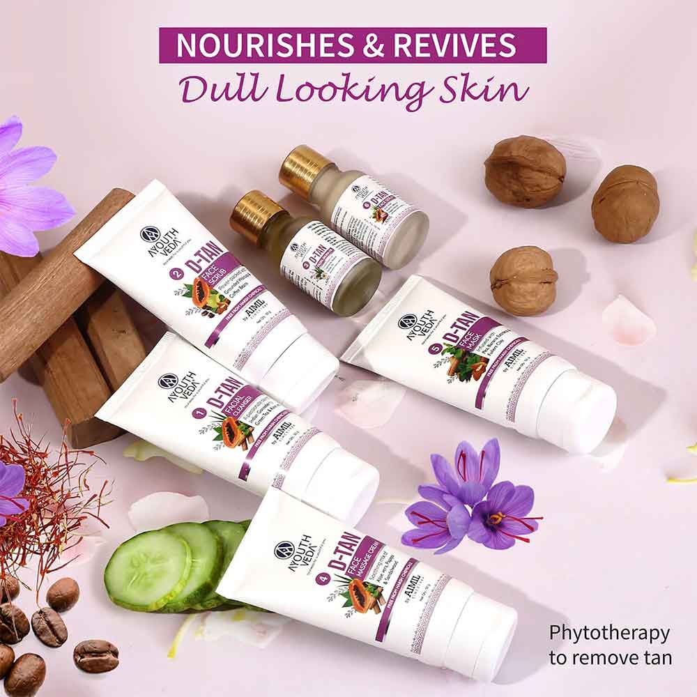 Ayouthveda D- Tan Facial Kit for Tan Removal & Brightness