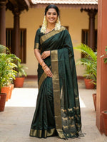 Thumbnail for Anaita D Green Silk Saree With Blouse Piece - Distacart