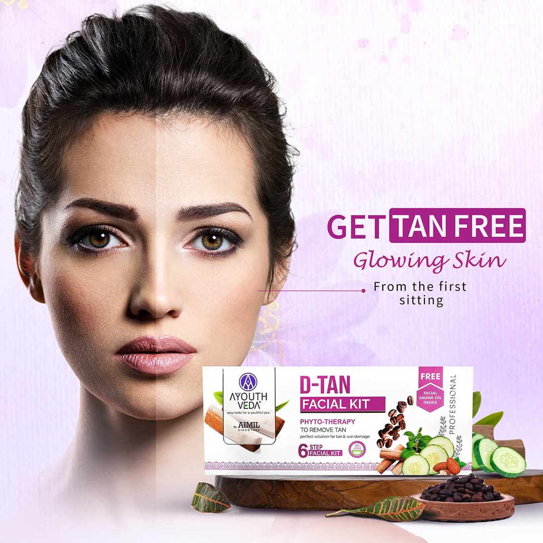 Ayouthveda D- Tan Facial Kit for Tan Removal & Brightness