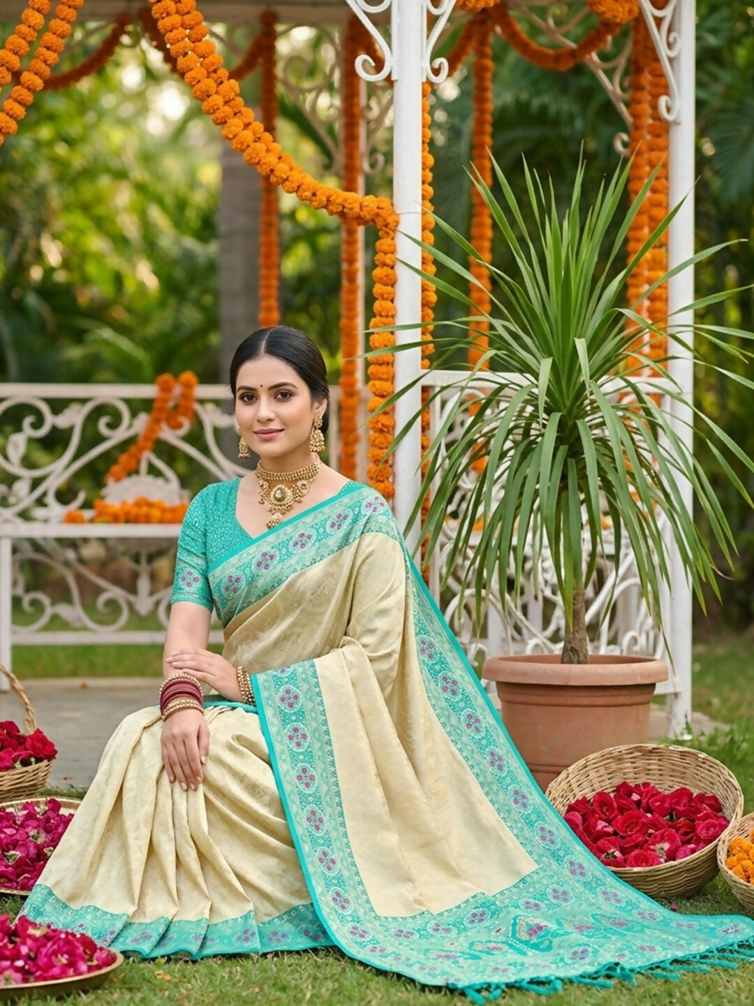 Shree Shyam Fashion Sky Blue Soft Silk Saree - Dista