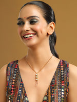 Thumbnail for Ruby Raang White Clear Quartz Kundan Necklace