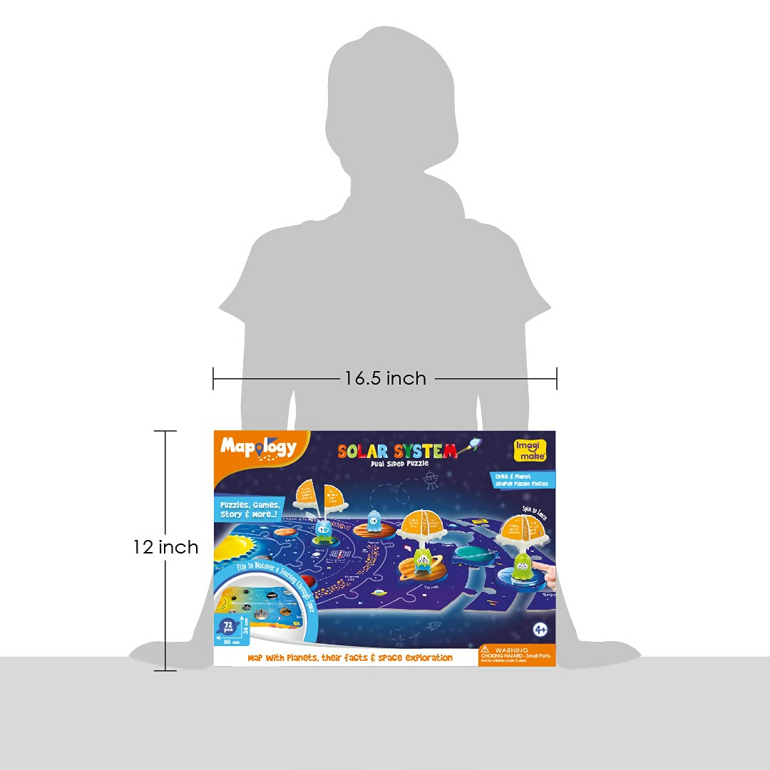 Imagimake Mapology Solar System Puzzle - Learning Aid And Educational Toy - For Kids Age 4 And Above (Solar System) - Distacart
