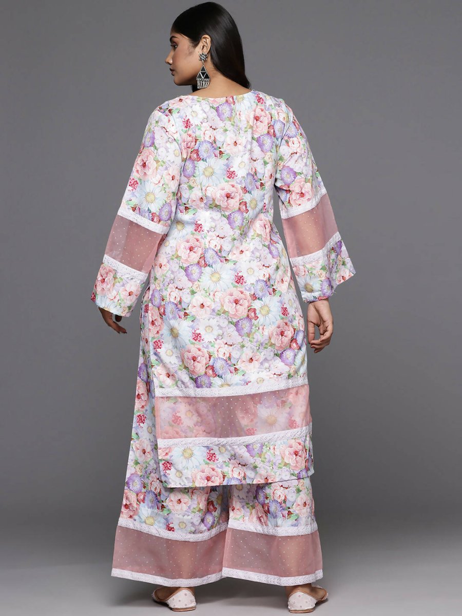 Ahalyaa Women's Traditional wear Kurta Set - Lavender - Distacart