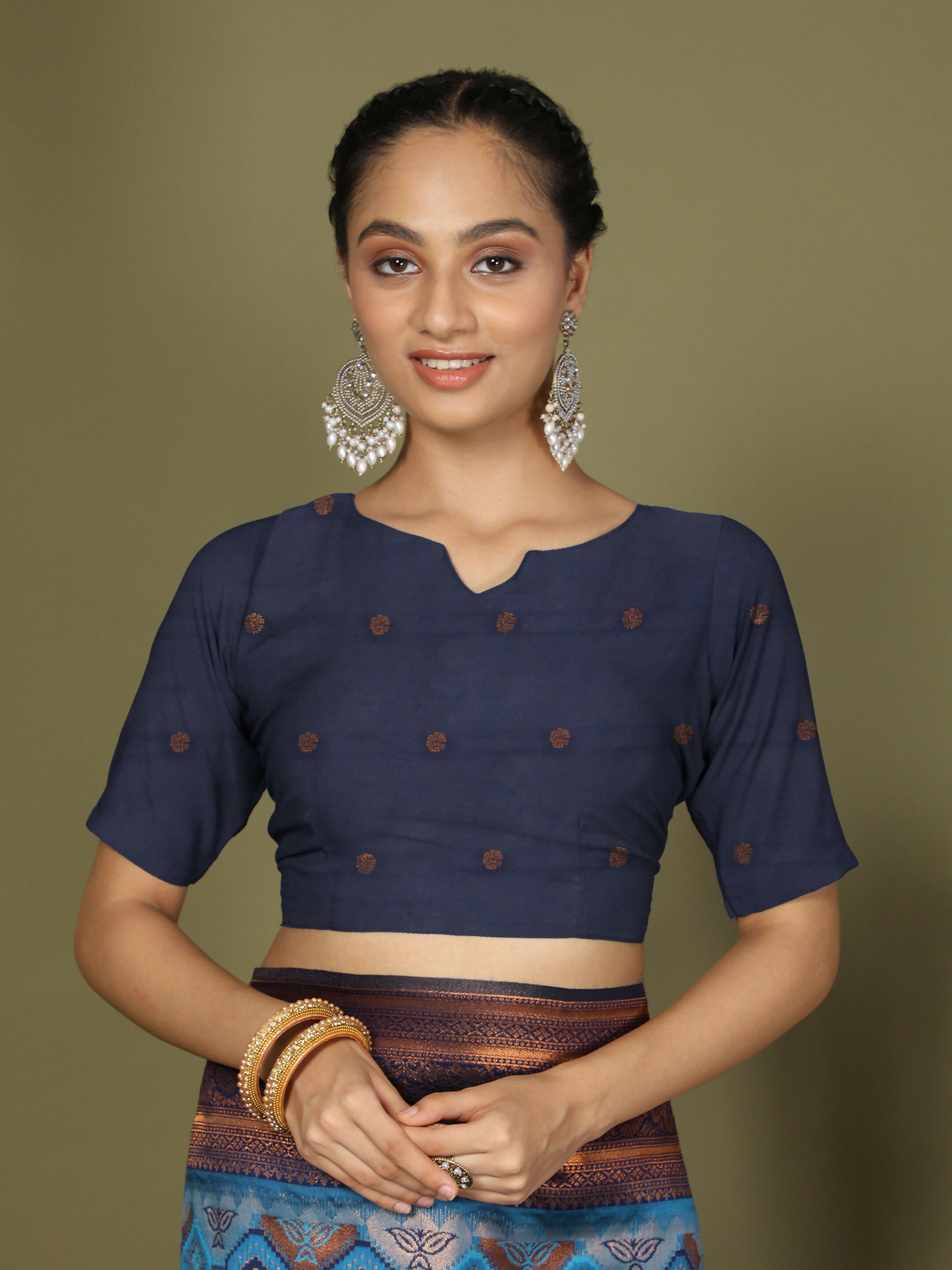 Astita Lichi Silk Sky Blue Saree