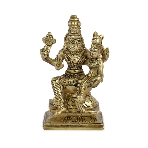 Craftvatika Lakshmi Narasimha Murti Brass Vishnu Laxmi Narayan Idol Statue - Distacart