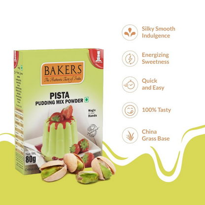 BAKERS Premium Pudding Mix - Pista Flavor - Dista