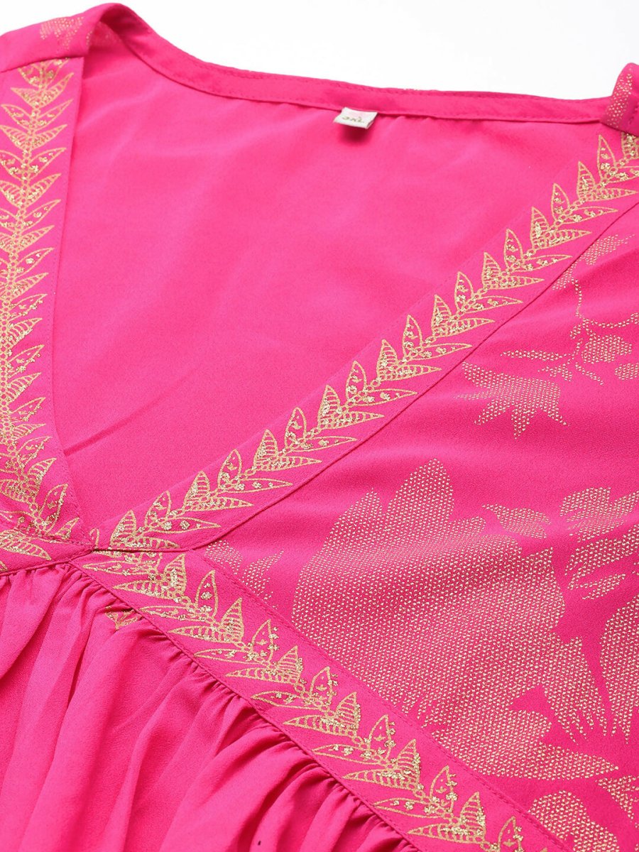 Ahalyaa Women's Traditional Wear Co-ords - Pink - Distacart