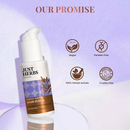 Just Herbs Rosemary Bhringraj Hair Serum - Distacart